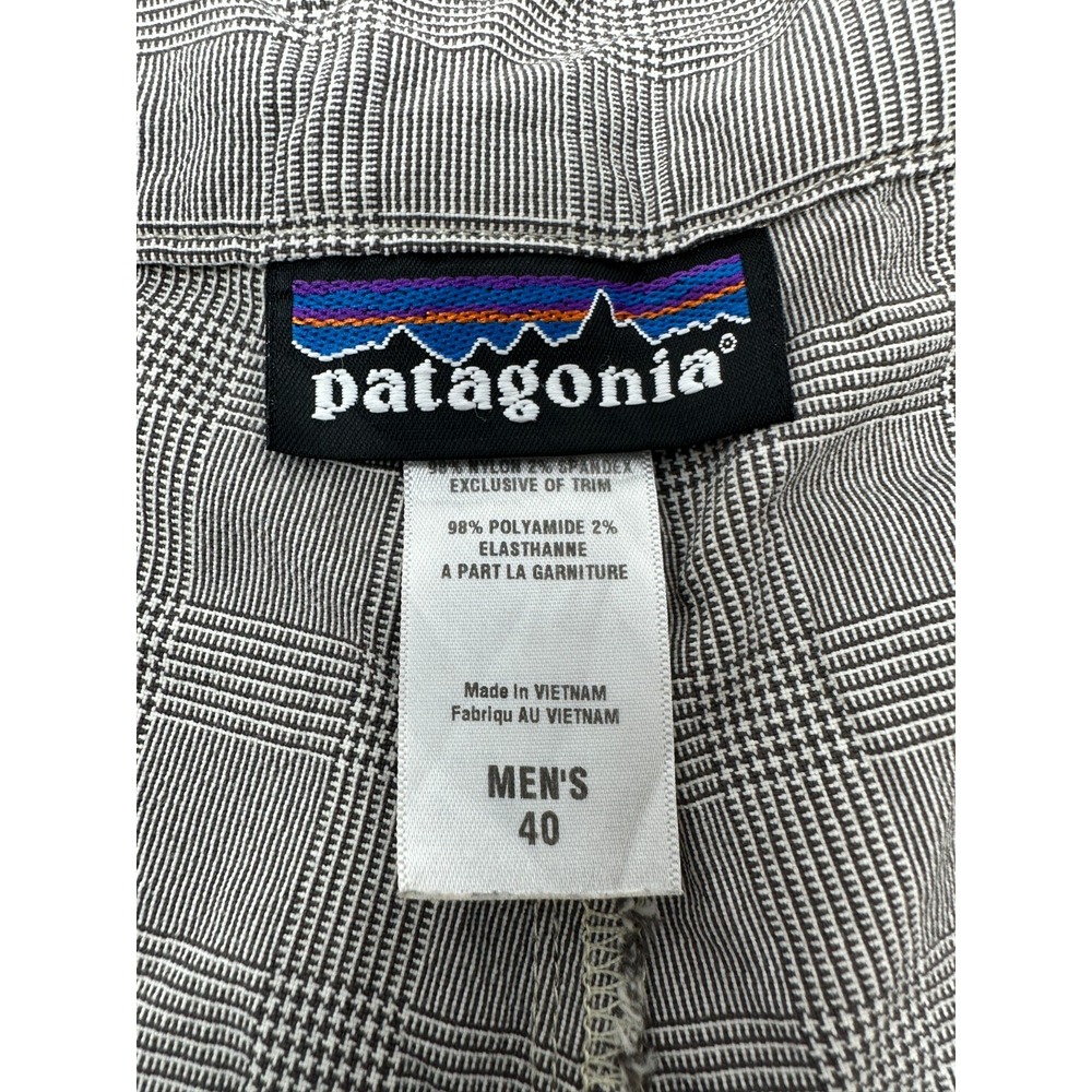 Patagonia Shorts Men's Size 40 ~ 12" Inseam Stretch Pockets Houndstooth Print - Picture 7 of 13